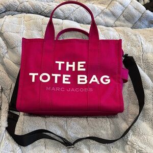 Marc Jacobs Fuchsia Tote with Black Strap